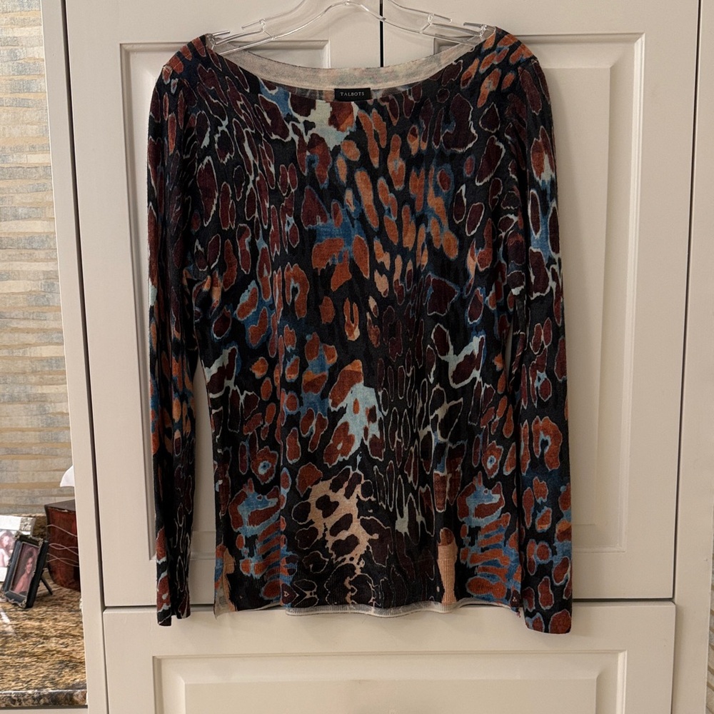 Talbots Multicolor Animal Print Blouse